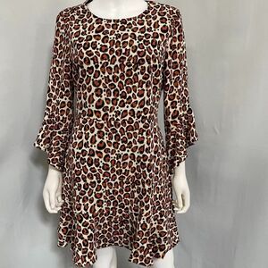 Bar III Bell-Sleeve Leopard-Print Dress